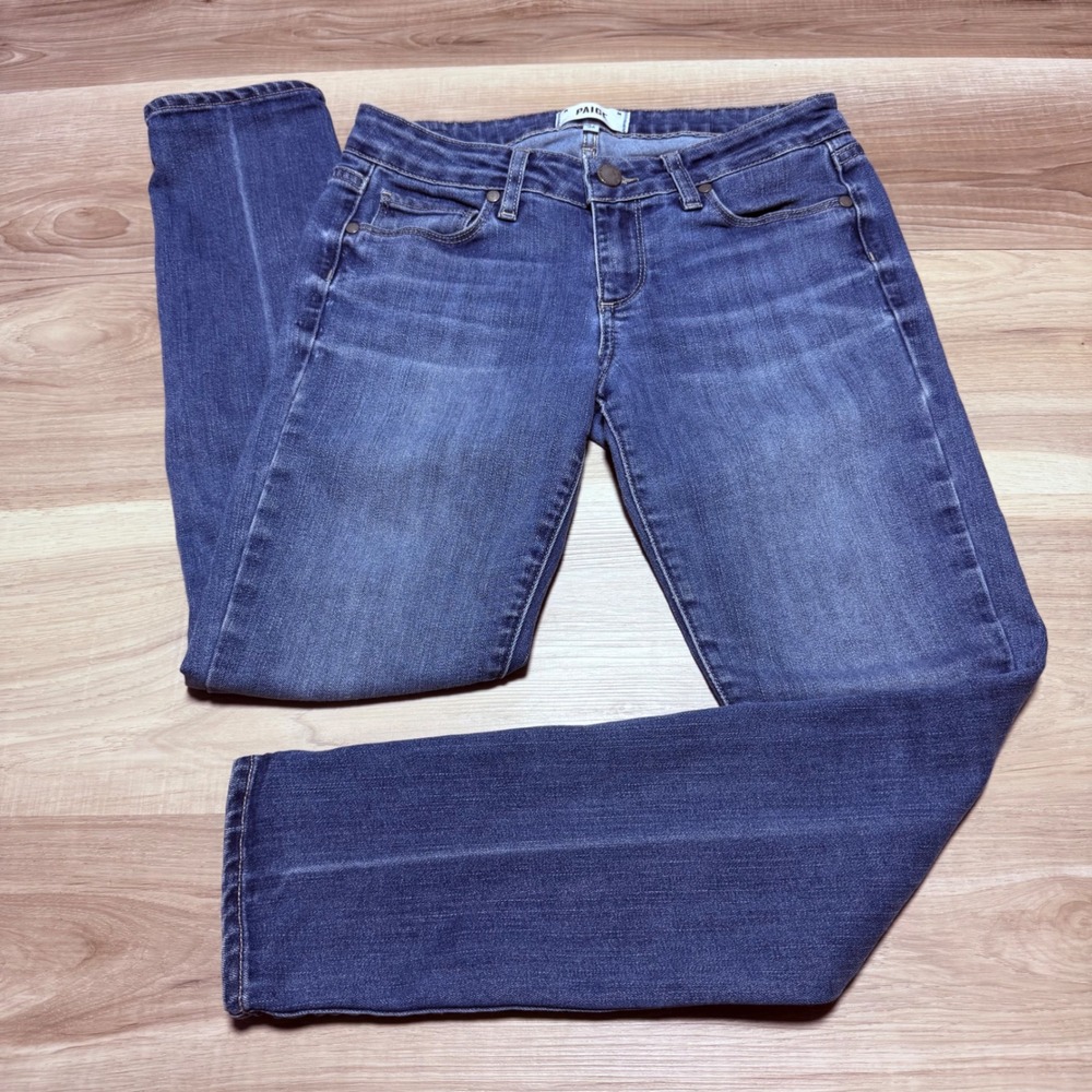 PAIGE Skyline Ankle‎ Peg Jeans Womens 26 Blue Slim Skinny Stretch Denim